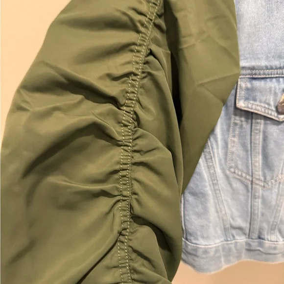 💋Veronica Beard Blue and Green Bomber Jacket 021 - Picture 4 of 6